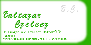 baltazar czelecz business card